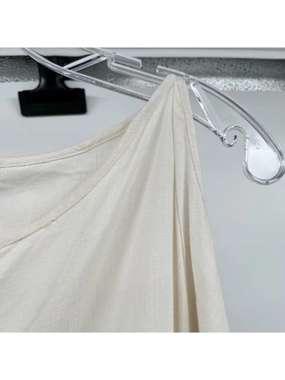 Free People Womens Shift Dress Long Cold Shoulder Sleeve Cream Size Large